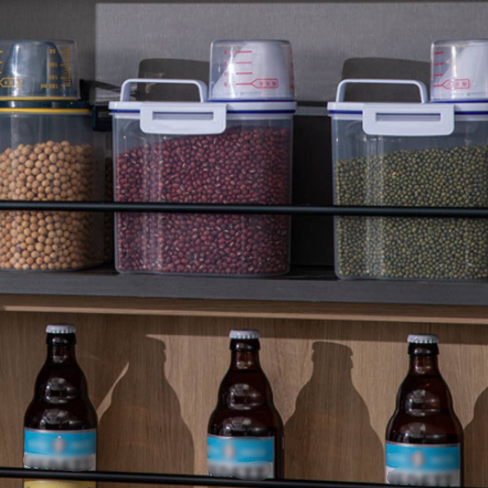 Food Storage Containers - Reisaufbewahrungsbehälter mit Feuchtigkeitsschutz und Messvorrichtung, Luftdichter