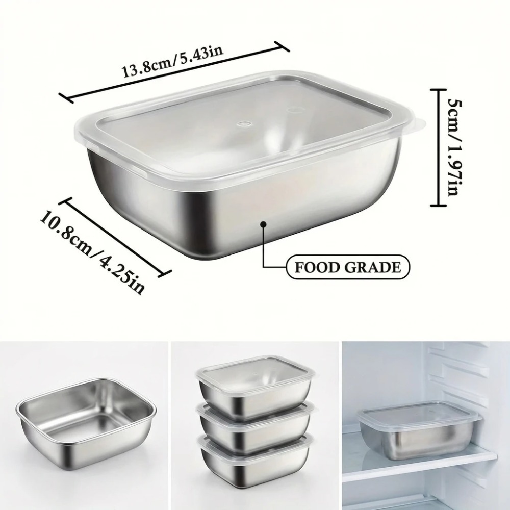 6-teiliges Edelstahl-Lebensmit – Food Storage Meals Bewertung und Preis