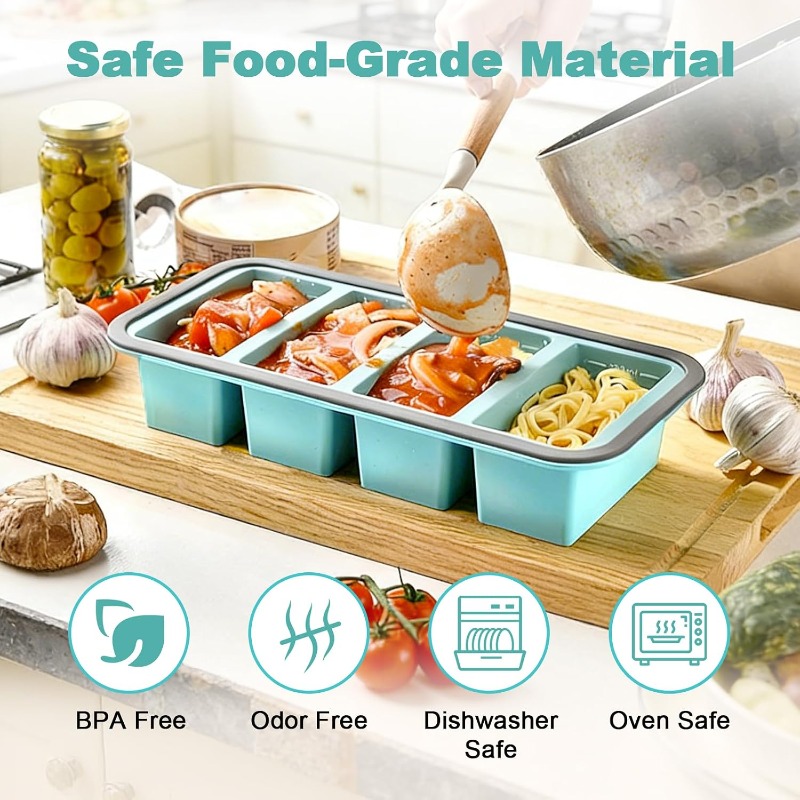 Silikon-Gefrierformen mit Deck – Food Storage Meals Bewertung und Preis
