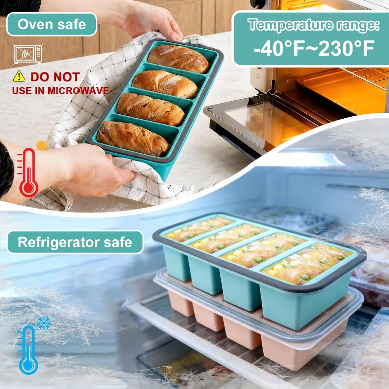 Silikon-Gefrierformen mit Deck – Food Storage Meals Bewertung und Preis
