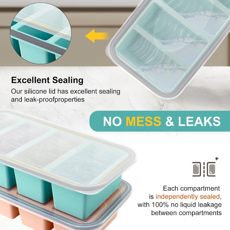 Silikon-Gefrierformen mit Deck – Food Storage Meals Bewertung und Preis